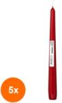 Bolsius Set 5 x Lumanare Conica Bolsius Rosu (GIL-5xLCA-COB-30-R-41-A1)