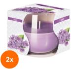 LCA Set 2 x Lumanare Parfumata in Pahar, Liliac, 18 Ore (GIL-2xLCA-SN71-38)