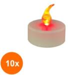 LCAA Set 10 x Lumanare Pastila, Electrica cu bec Rosu (GIL-10xLCA-CE-P10-R)