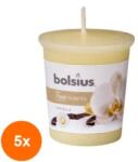 Bolsius Set 5 x Lumanare Parfumata Con, Bolsius, Vanilie (GIL-5xLCA-TRU-LPCO-75-VAN-TS)