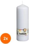 Bolsius Set 2 x Lumanare Stalp Alba, 200 x 68 mm, Bolsius (GIL-2xLCA-STB-200/68-02-WHI)