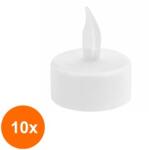 LCA Set 10 x Lumanare Pastila Electrica cu Lumina Rece, Baterii Incluse (GIL-10xLCA-CE-P10-REC)