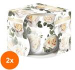 LCA Set 2 x Lumanare Parfumata in Pahar Imprimat, Sensual Blossom, 22 Ore (GIL-2xLCA-SN71S-59)