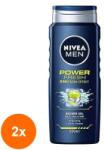 Nivea Set 2 x Gel de Dus Nivea Men Power Refresh, cu Citrice, 500 ml