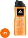 Adidas Set 3 x Gel de Dus Adidas, Power Booster, Barbati, 400 ml