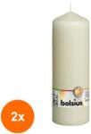 Bolsius Set 2 x Lumanare Stalp Crem, 200 x 68 mm, Bolsius (GIL-2xLCA-STB-200/68-05-IVO)