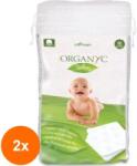 Organyc Set 2 x Dischete Patrate Baby din Bumbac Organic, 60 Buc, Organyc
