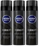 Nivea Men Set 3 x Nivea Spuma Ras Deep Black, 200 ml