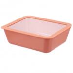 Lexi Home Vas Sticla Termorezistenta cu Capac Sticla, Caramiziu, Capacitate 1.4 l, Lexi Home (LB7048)