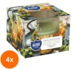 BISPOL Set 4 x Lumanare Parfumata, Bispol, Limonada cu Ierburi (GIL-4xLCA-SN69-370)