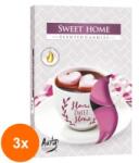 LCA Set 3 x 6 Lumanari Pastila, Sweet Home 4 Ore (GIL-3xLCA-P15-337)
