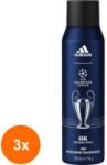 Adidas Set 3 x Deodorant Spray Adidas UEFA Goal, Barbati, 150 ml
