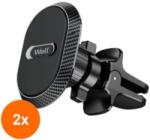 Well Set 2 x Suport Auto Magnetic pentru Telefon, Prindere la Ventilatie, Well (TIV-2xMOUNT-CAR-AVM06-WL)