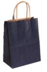 Bisbags Pungi din Hartie cu Manere, Albastru, Interior Natur, 25 x 14 x 30 cm, 100 Bucati (BBG-PK629)