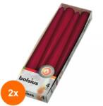 Bolsius Set 2 x 4 Lumanare Conica Bolsius Burgund (GIL-2xLCA-COB-04-44-A4)