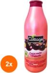 Cottage Set 2 x Gel de Dus si Lapte de Baie Cottage cu Cirese Negre si Fistic, 750 ml