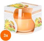 LCA Set 3 x Lumanare Parfumata in Pahar Fructe Tropicale, 18 Ore (GIL-3xLCA-SN71-71)