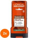 L'Oréal Set 2 x Gel de Dus Hidratant L'Oreal Paris Men Expert Barber Club, 300 ml