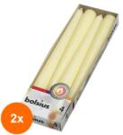 Bolsius Set 2 x 4 Lumanare Conica Bolsius Crem (GIL-2xLCA-COB-04-05-A4)
