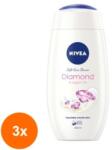 Nivea Set 3 x Gel de Dus Nivea Diamond & Argan Oil, 250 ml