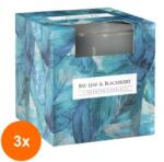 LCA Set 3 x Lumanare Parfumata in Pahar Frunze de Dafin si Mure, 18 Ore (GIL-3xLCA-SN75B-325)