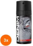 Denim Set 3 x Deodorant Spray Denim Black, 150 ml