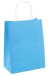 Bisbags Pungi din Hartie cu Manere, Albastru Deschis, Interior Alb, 32 x 12 x 41 cm, 100 Bucati (BBG-PK509)
