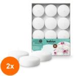 Bolsius Set 2 x 12 Lumanari Plutitoare Maxi, 77 x 29 mm, 8 Ore, Alb (GIL-2xLCA-LP-12-MAX-02)
