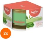 Bolsius Set 2 x Lumanare Parfumata Bolsius True in Pahar Mediu, Green Tea (GIL-2xLCA-TRU-LPM-63/90-43-TS)