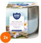 BISPOL Set 2 x Lumanare Parfumata, Pahar, Bispol, Self Care SPA (GIL-2xLCA-SN71-363)