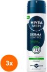 Nivea Set 3 x Antiperspirant Spray Nivea Men, Derma Control Sensitive, 72 h, 150 ml