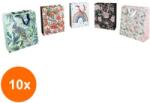 Elcadis Set 10 x Pungi Cadou Mari, Mix 2 Floral, 26.5 x 33.5 x 13 cm, Perfecto (CLE-10xELC-PC-SL-MIX2-FLO)