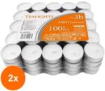 BISPOL Set 2 x 100 Lumanari Pastila Albe Bispol 3.5 Ore (GIL-2xLCA-PF8-100S)
