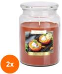 LCA Set 2 x Lumanare Parfumata in Borcan cu Capac Grilled Peach, 100 Ore (GIL-2xLCA-SND99-331)