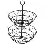 KRISBERG Gyümölcskosár, Krisberg, 2 rétegű, acél, fekete