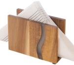Orion Fa Szalvétatartó, Orion, River, 12x45x85 cm, Akácfából, Univerzálisan Felhasználható, Lenyűgöző Díszítő Elem, Négy Műszálas Tartó, Bézs (154308)