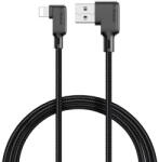 Mcdodo CA-7511 USB-A apa - Lightning apa 90° 2.0 Adat és töltő kábel - Fekete (1.8m) (CA-7511) (CA-7511)
