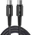 Essager EXCTT1-CG01 USB Type-C apa - USB Type-C apa Adat és töltő kábel - Fekete (1m) (EXCTT1-CG01) (EXCTT1-CG01)
