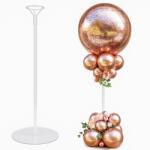 brokatove Lufitartó állvány, szimpla fehér, 70cm magas, esküvőre