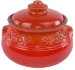 BestCook Római tál 6 literes 23*28*21 cm mázas agyag kerek piros 6960234299 (6960234299)