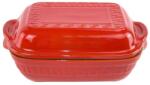 BestCook Római tál 4 literes 37*24*14 cm szögletes mázas agyag piros 6960234298 (6960234298)