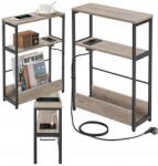 SONGMICS Éjjeliszekrény Éjjeli Asztal Loft Hálószobába 45X58X18 CM Hálószoba 3 Polc (LET335K05)