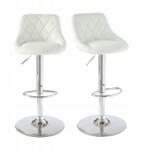 Timeless Tools háttámlás bárszék, 2 db, 60-80cm állítható magasság, 32x34cm ülőfelület, 38cm talpátmérő, fehér (5999566956317)