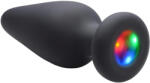 XR Brands Booty Sparks - анален плъг със светлина - силикон - черен - desirel