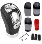 Achse24 Sebességváltó kar gomb, univerzális, ABS, bőr, fekete vagy piros