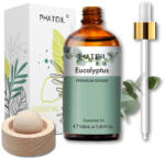 Phatoil Prémium Esszenciális Illóolaj Ajándék fa illatosítóval 100ml - Eukaliptusz (100mlEucalyptus)