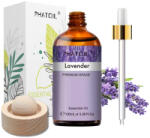 Phatoil Prémium Esszenciális Illóolaj Ajándék fa illatosítóval 100ml - Levendula (100mlLavender)
