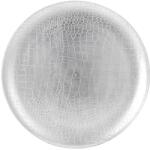  Kerek tálca, ezüst, gyertyatartó, 33cm (ABX305020)