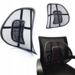  Alátét Ergonómikus Háttámasz Masszírozóval, autós székhez, fekete (Podpórka pod plecy)