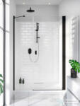 Radaway Nes DWS 140 zuhanyfal, matt fekete profil, jobbos 10028140-54-01R (10028140-54-01R)